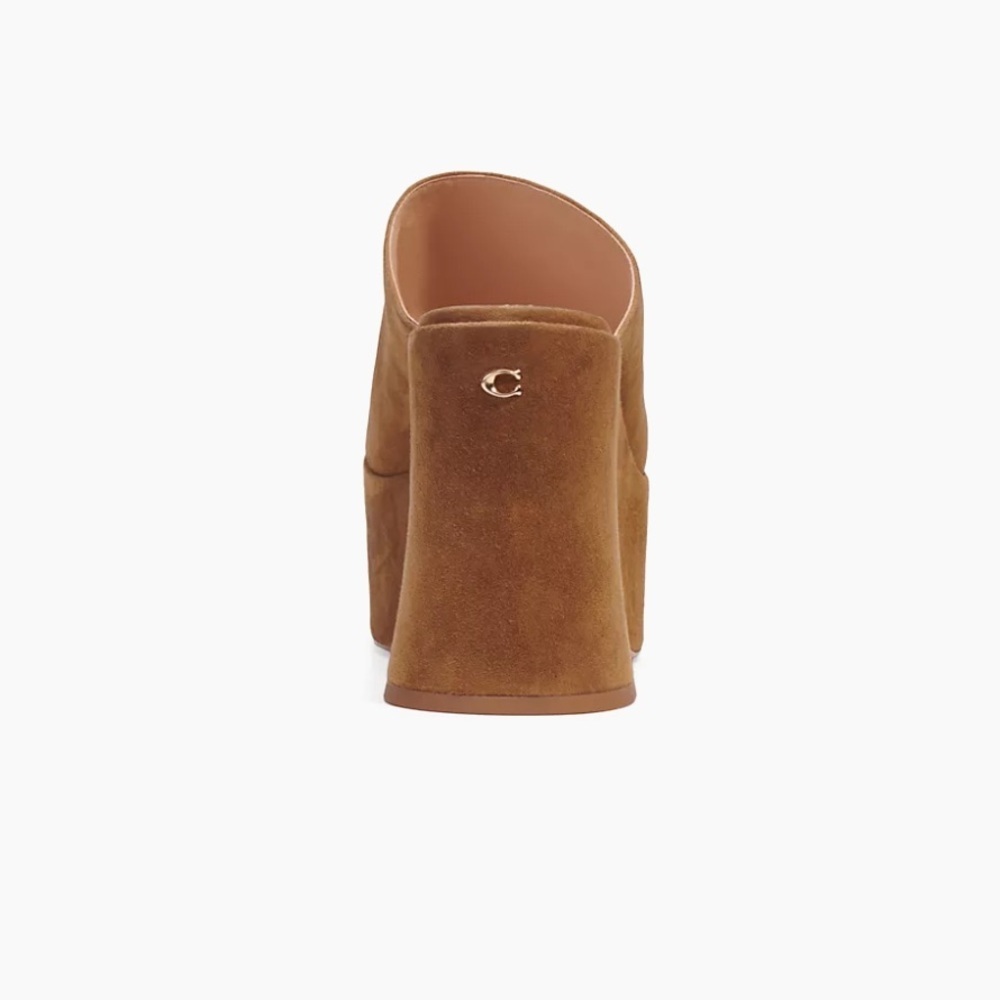 COACH BOBI SUEDE PLATFORM SANDAL - Picture 4 of 5